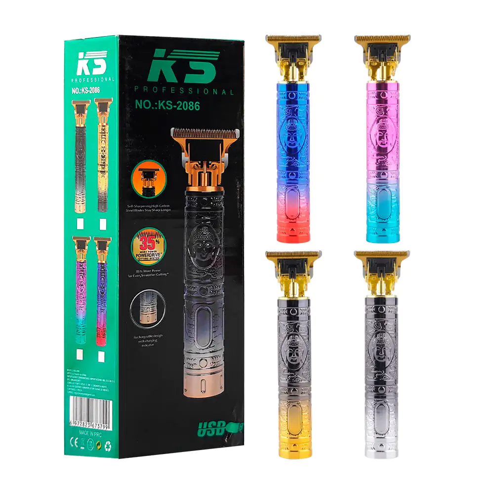 Rasuradora para cortar el cabello ks con estampado de buda, bicolor y…