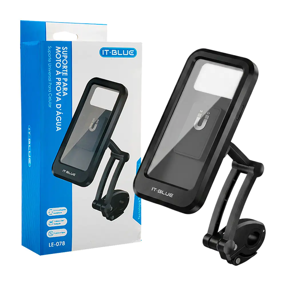 Soporte / funda para celular ajustable a manubrio, resistente al agua…