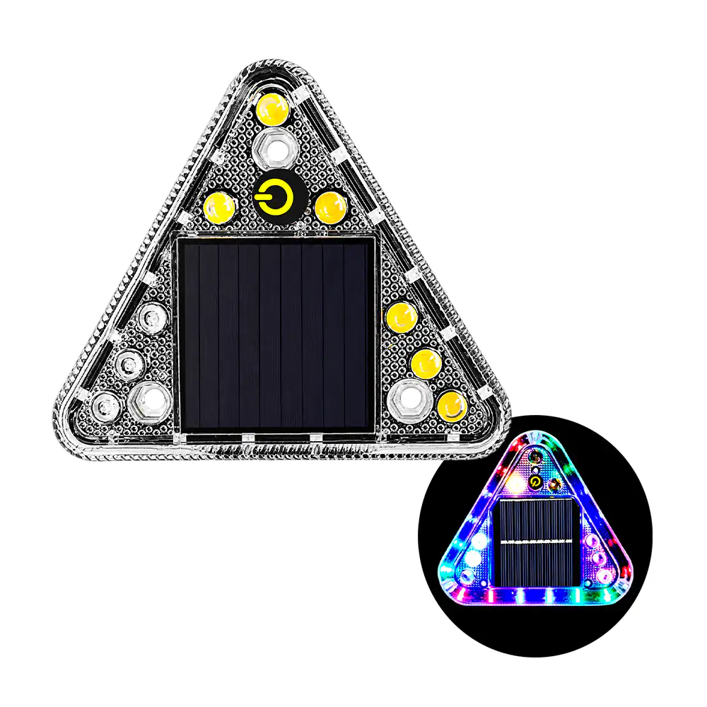 Luz de advertencia / seguridad multicolor en forma de triángulo para …