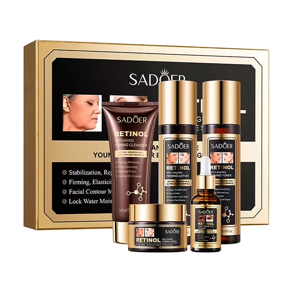 Kit de skincare sadoer con retinol para tratar el envejecimiento de l…