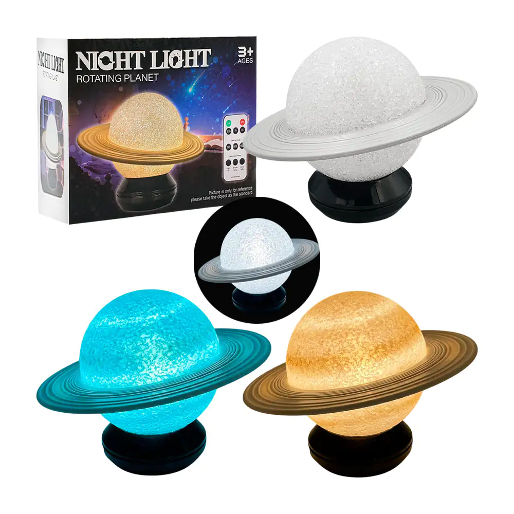 Lámpara de noche en forma de luna con base giratoria, varios modos de…