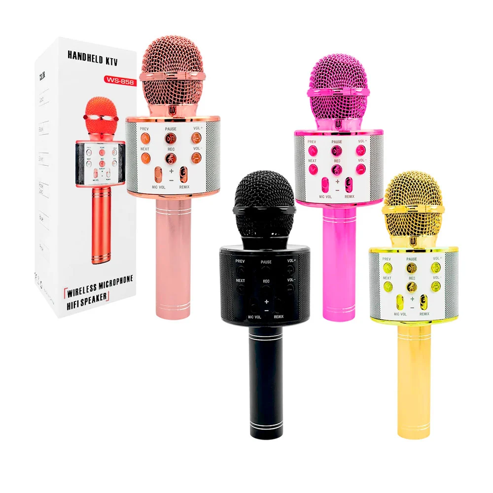 Micrófono bocina bluetooth con entrada para usb y sd, variedad de col…