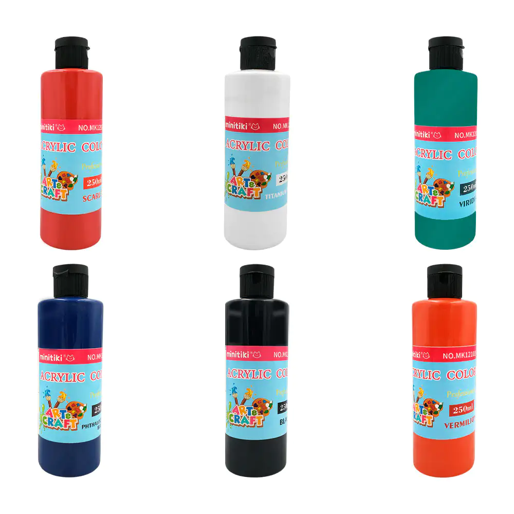 1pz bote de pintura acrilica, 250ml, variedad de tonos / mk121019
