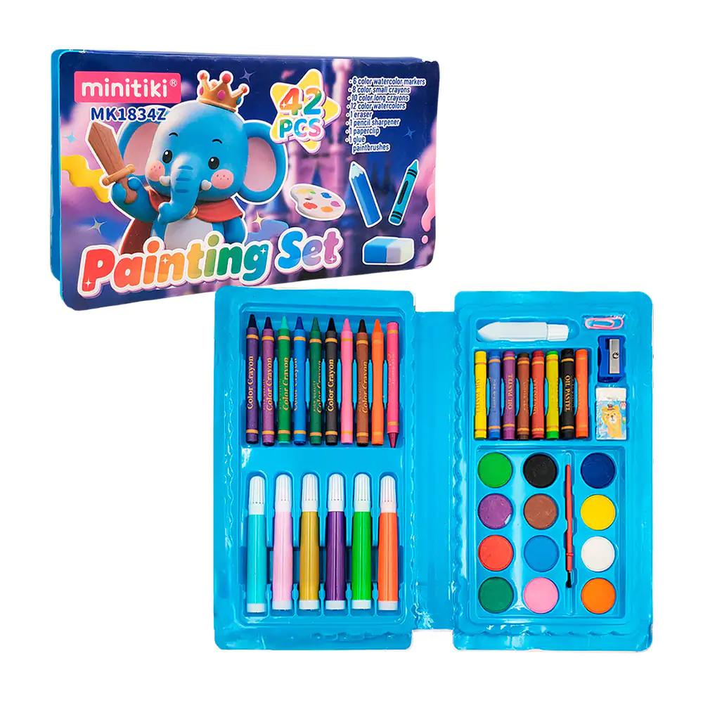 Set de arte infantil pequeño con 42pcs, variedad de accesorios / mk18…