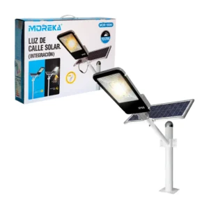 Lámpara solar de 100w con soporte de fijación + control remoto / mor-…