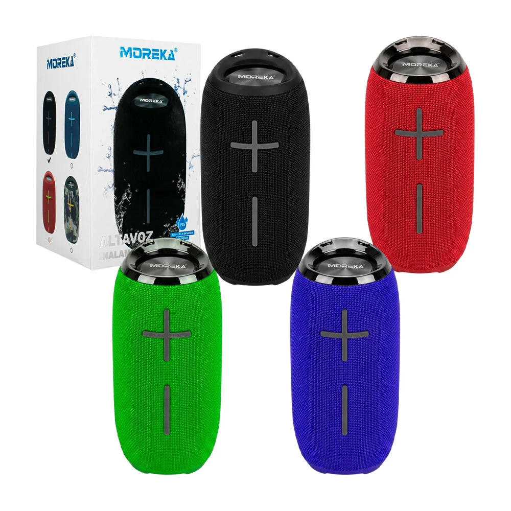 Bocina moreka cilíndrica bluetooth con ranuras para sd y usb, varieda…