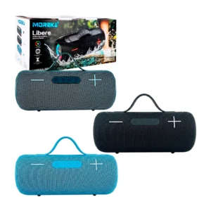 Bocina cilíndrica bluetooth portátil con luces led rgb y agarradera, …