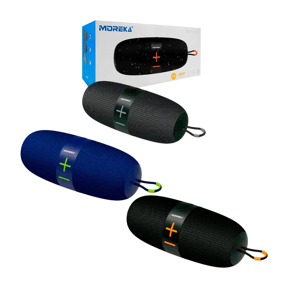Bocina cilíndrica moreka, grande con entrada usb, tipo c, micro sd, a…