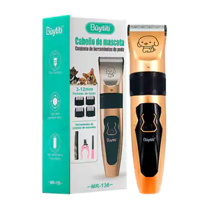 Máquina para cortar el pelo para mascotas con kit de cuidado y 4 pein…