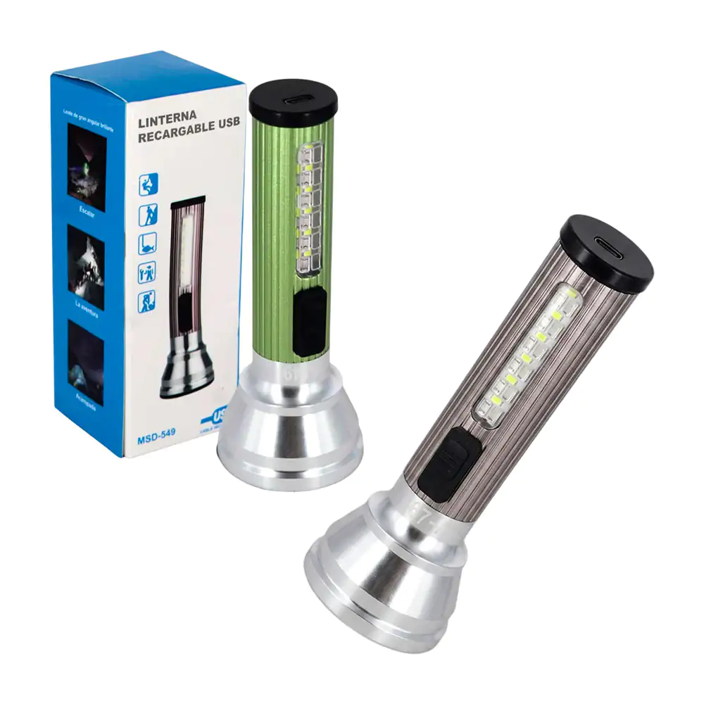 Linterna recargable multiusos con carga usb y 3 modos de iluminación …
