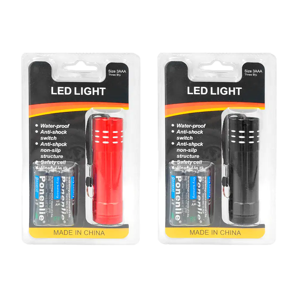 Blíster con lámpara circular de 9cm con modos de luz intercambiable +…