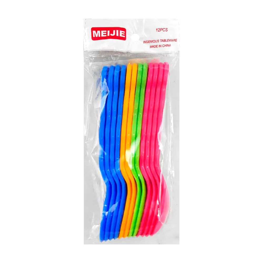 Paquete con 12 cucharas de plástico con diseño ondulado, variedad de …