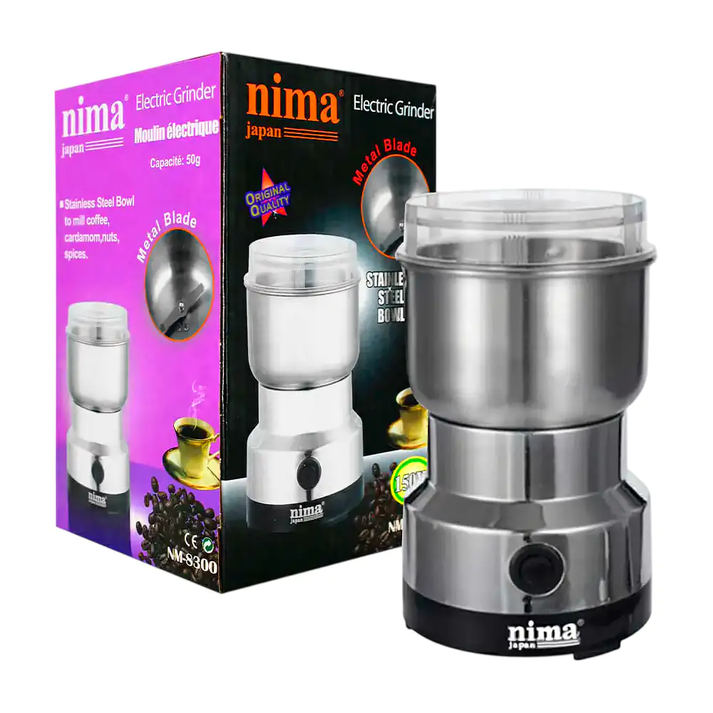 Grinder molino eléctrico de acero inoxidable nima para moler café, co…