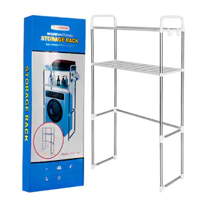Organizador multifuncional metálico de 2 niveles 137x22.5x58.5cm / p-…