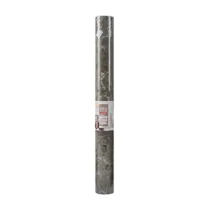 Rollo de papel tapiz 120cm x 3m con diseño estilo mármol gris obscuro…