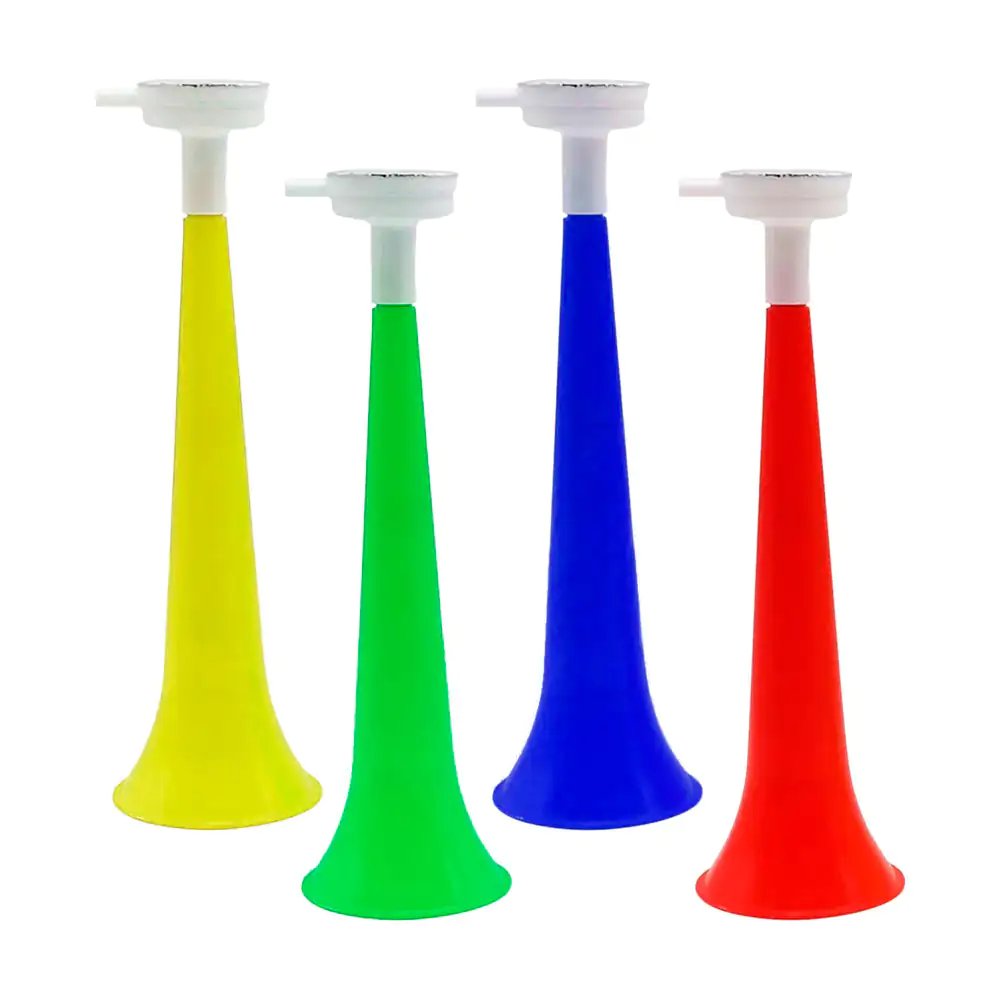 Trompeta - corneta de plástico plegable, 73cm, variedad de colores / …