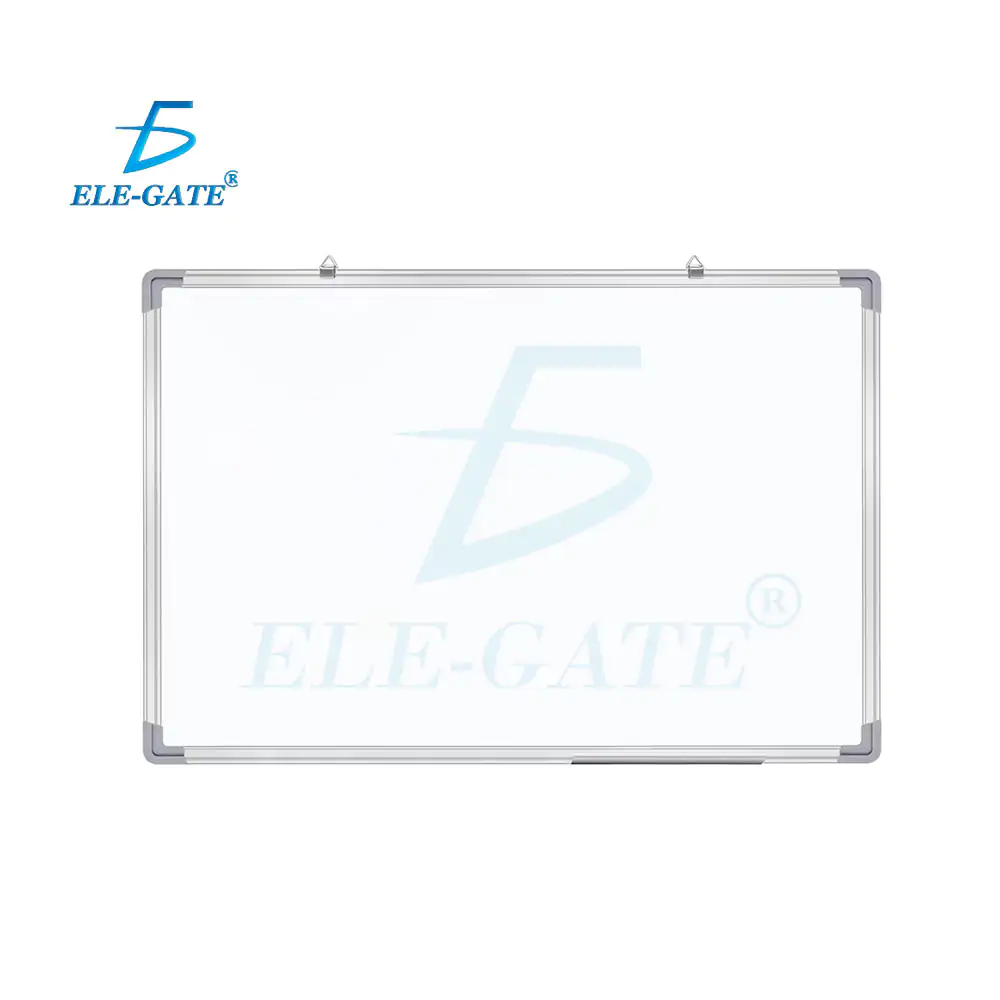 Pizarrón rectangular blanco con marco metálico de doble cara, 50x70cm…