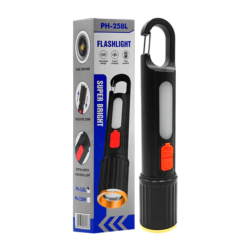 Lámpara / linterna de mano recargable con 5 modos de iluminación y ag…