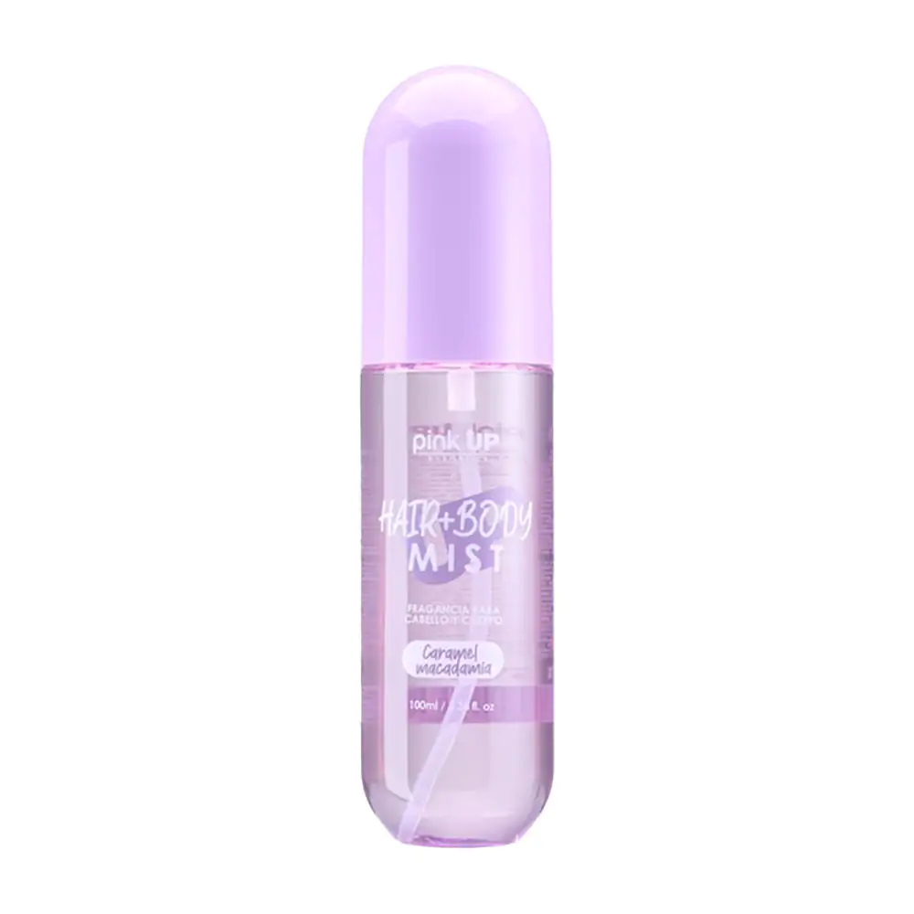 Perfume pink up para el cuerpo y cabello aroma caramel macadamia, 100…