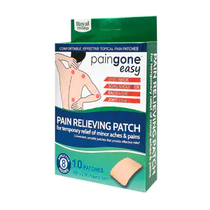 Paquete con 10 parches de extractos naturales para aliviar el dolor m…