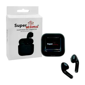 Audífonos inalámbricos bluetooth super átomo con estuche de carga cua…