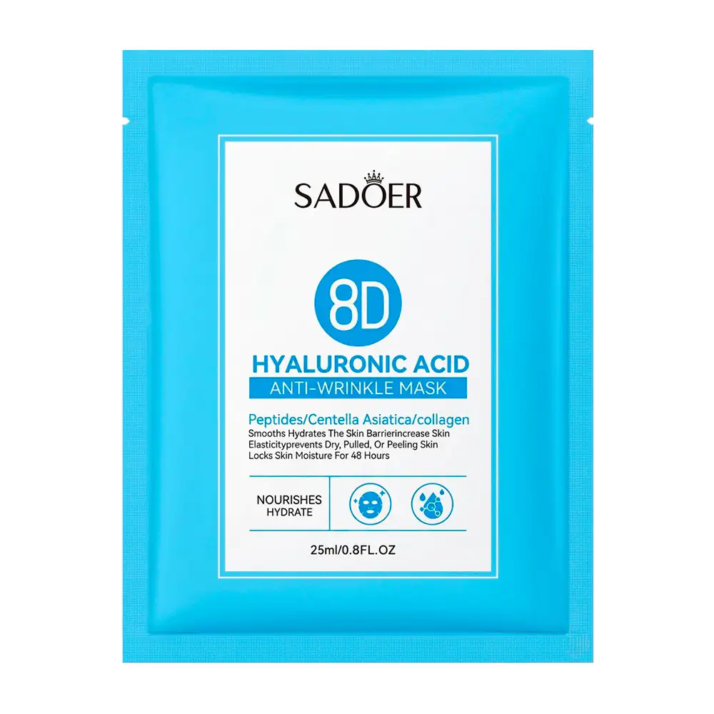 Mascarilla facial antiarrugas sadoer con extracto de ácido hialurónic…