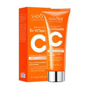 Limpiador facial con vitamina c con suavizante e iluminación de piel,…