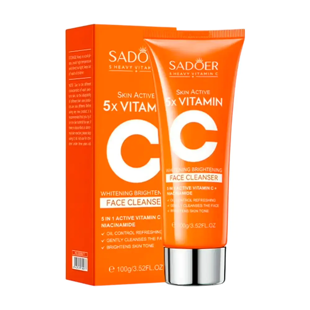 Limpiador facial con vitamina c con suavizante e iluminación de piel,…