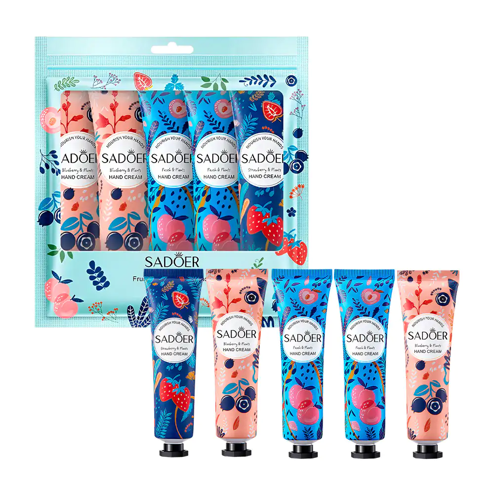 Paquete con 5 cremas para manos, 30ml con extractos de frutas / sd150…