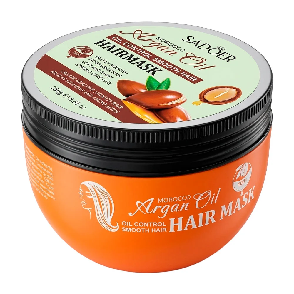 Mascarilla capilar sadoer con aceite de argán para reparar el cabello…