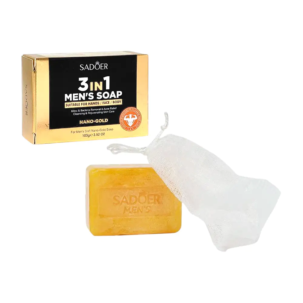 Jabón para hombre 3en1 para el cuidado de la piel, manos, cuerpo y fa…