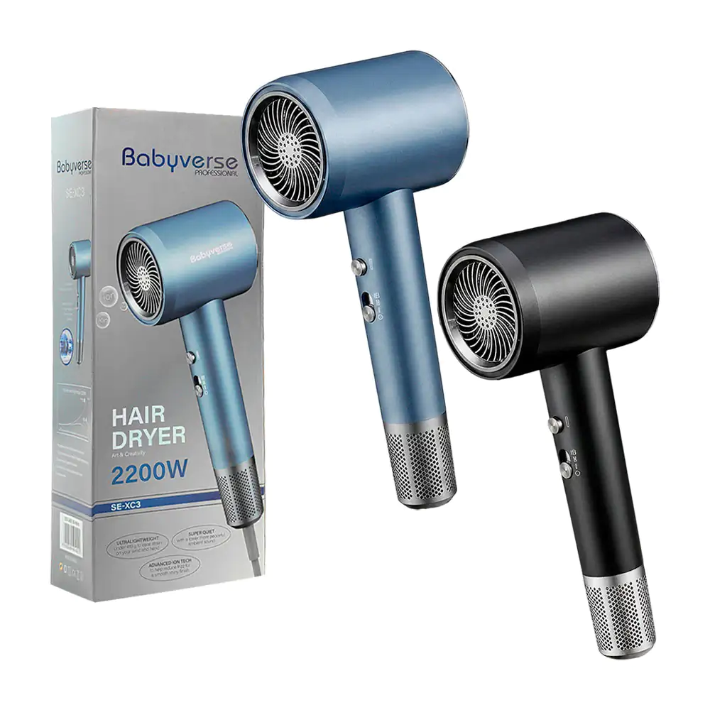 Secadora de cabello profesional babyverse de 2200w con temperatura aj…