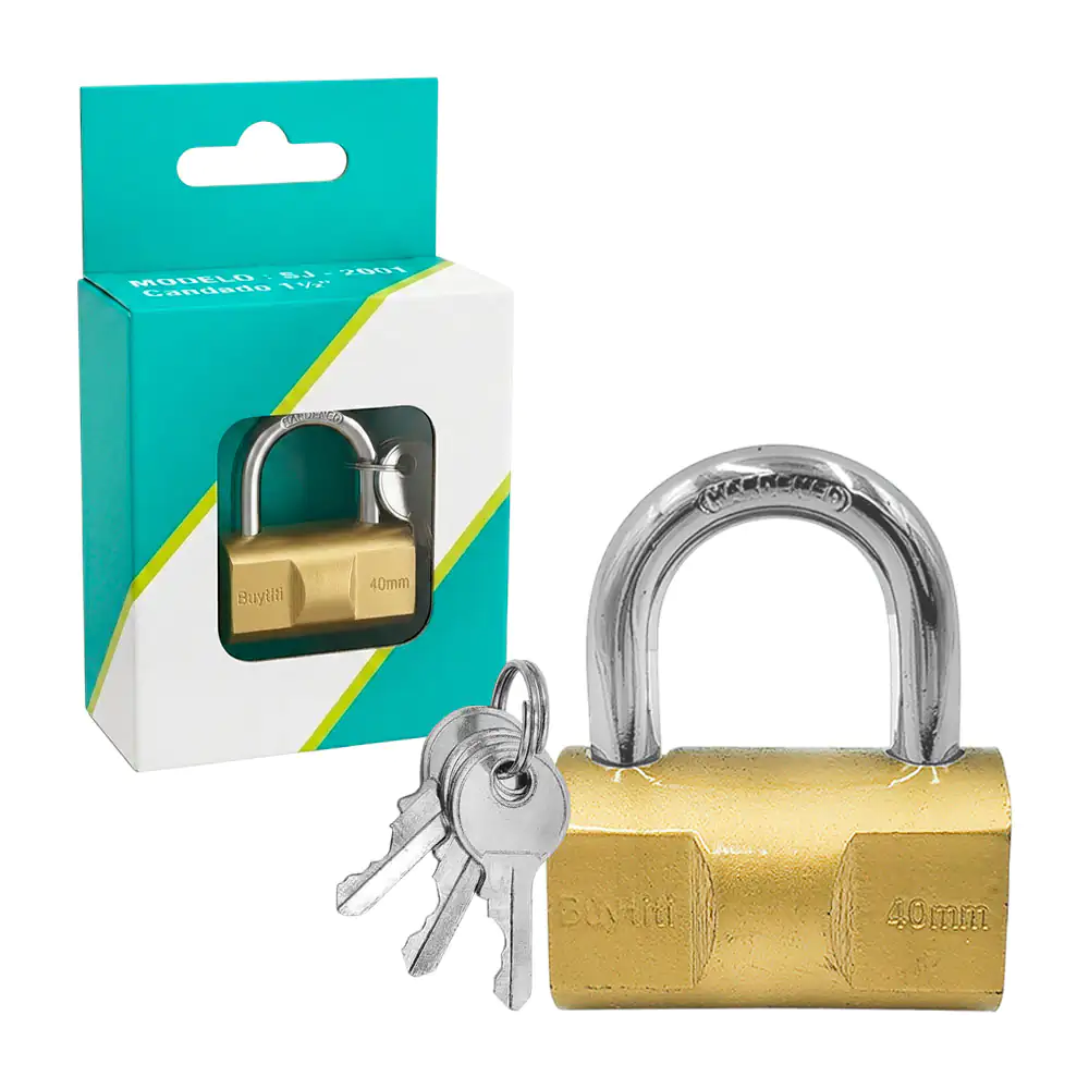 Candado buytiti de gancho corto tipo u de 40mm y juego de 3 llaves de…