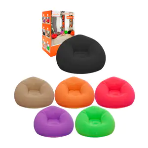 Sillón / sofá inflable redondo tipo puff de 110x110x85cm, variedad de…