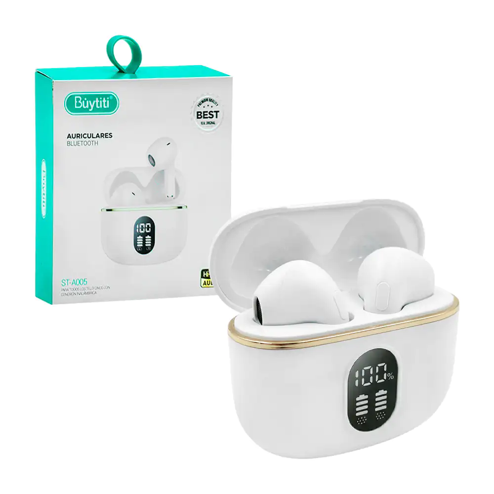 Audífonos buytiti inalámbricos bluetooth con estuche de carga intelig…