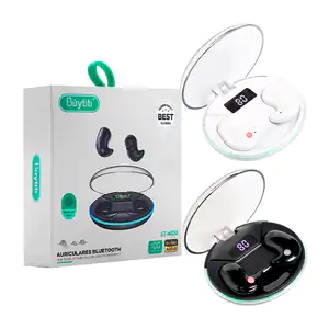 Audífonos inalámbricos bluetooth buytiti con estuche ovalado y diseño…