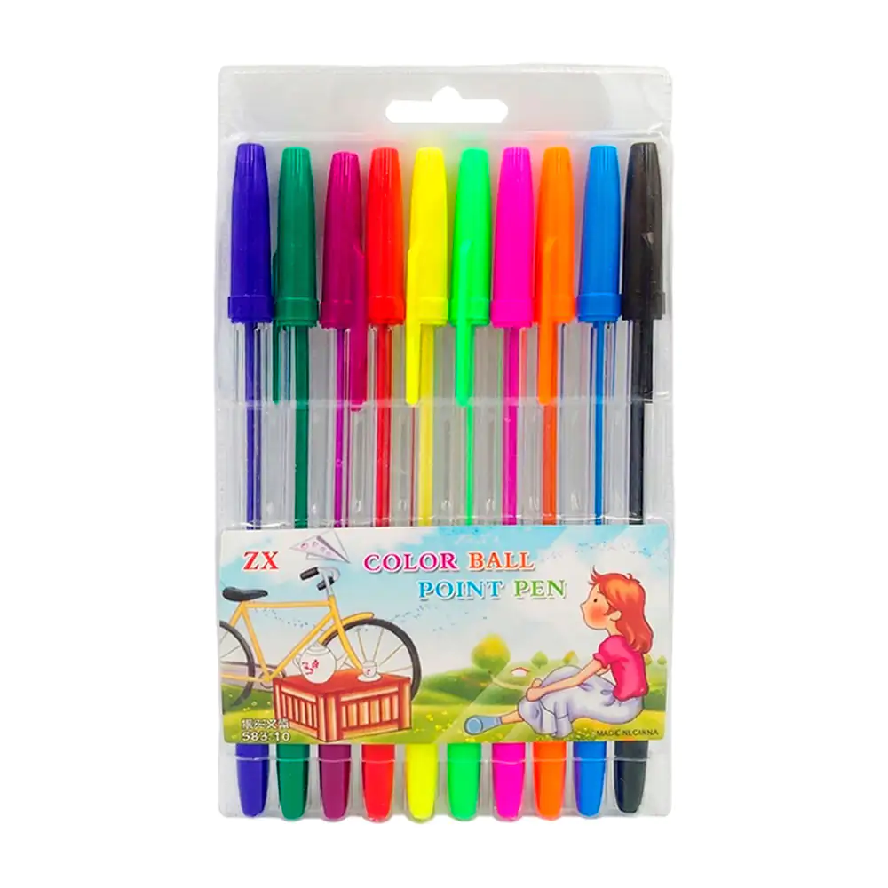 Paquete con 10 plumas de colores en tonos neón, variedad de colores /…