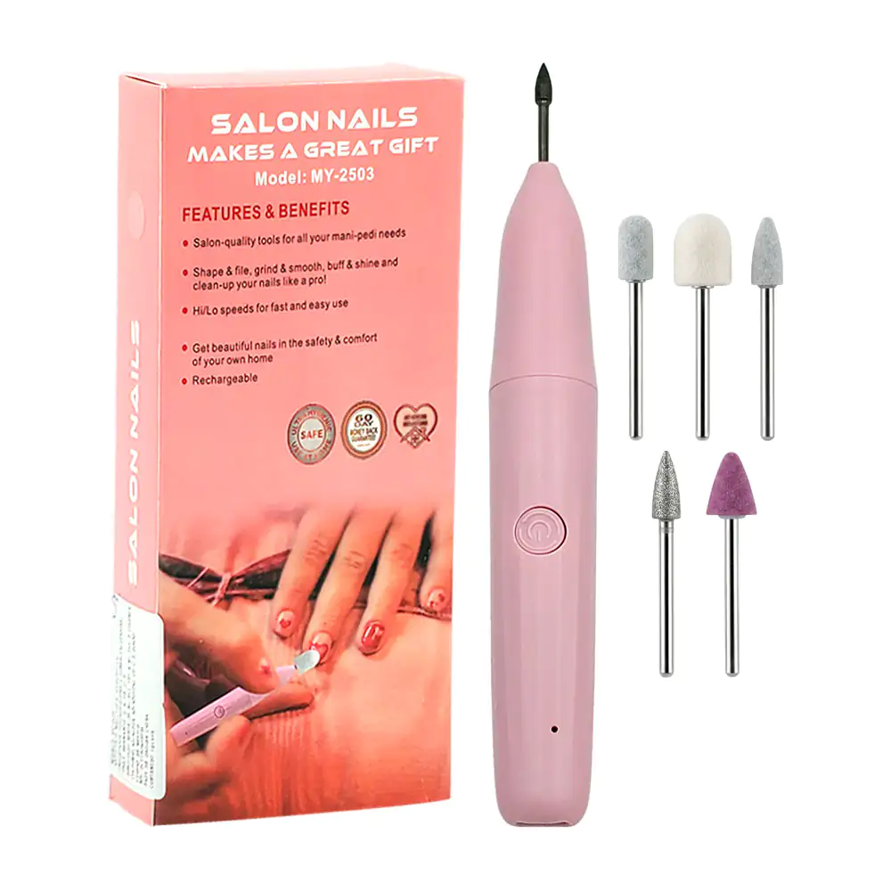 Esmeril para uñas recargable con 5 cabezales intercambiables manicura…