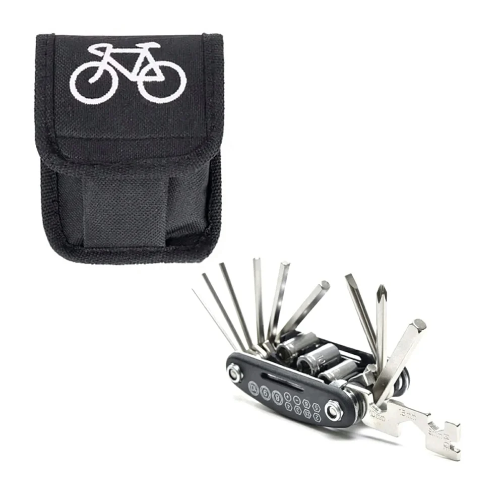 Llave multiherramienta para bicicleta + estuche, variedad de accesori…
