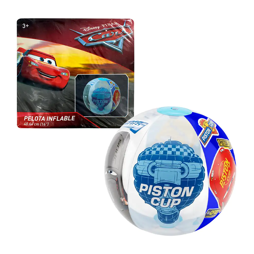 Pelota inflable para playa 40.64cm con diseño de cars t367781