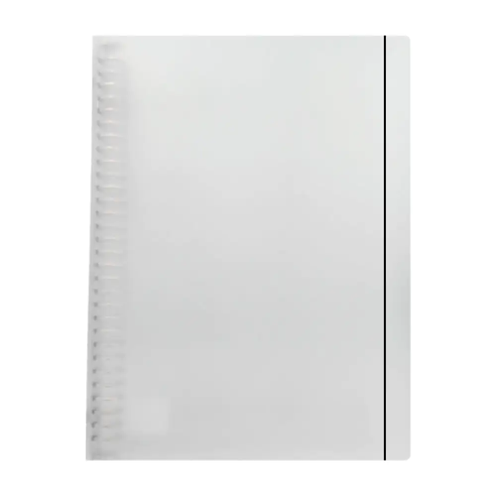 Carpeta recopiladora portada transparente, 30 argollas metálicas chic…