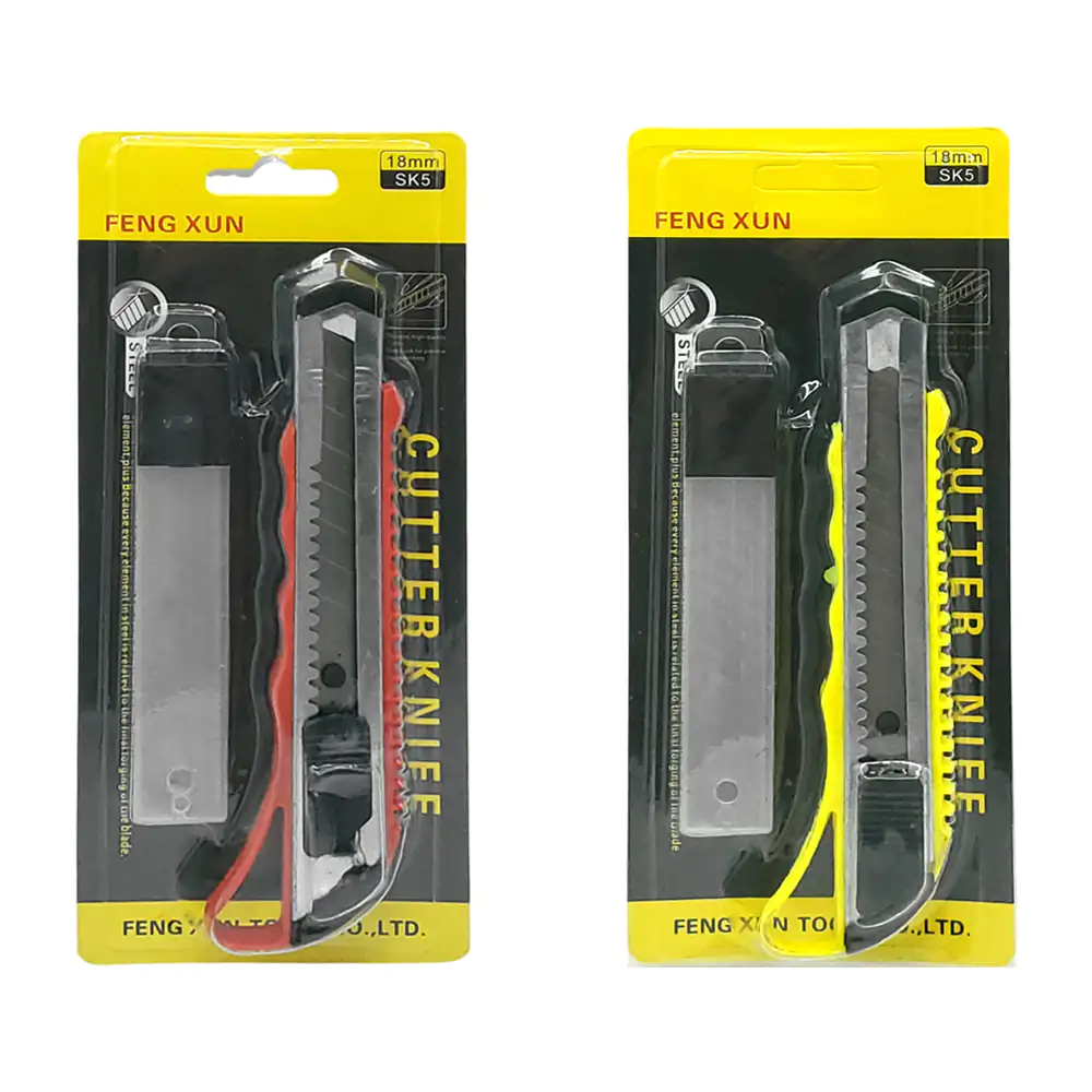 Blíster de cutter grande + caja con 3 navajas de repuesto de 18mm, va…
