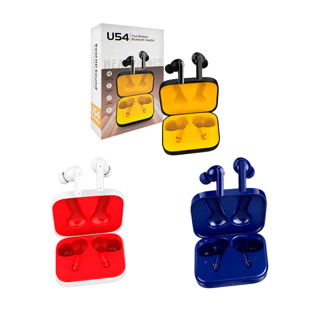 Audifonos inalámbricos u54, broche magnético, ergonómicos + estuche d…