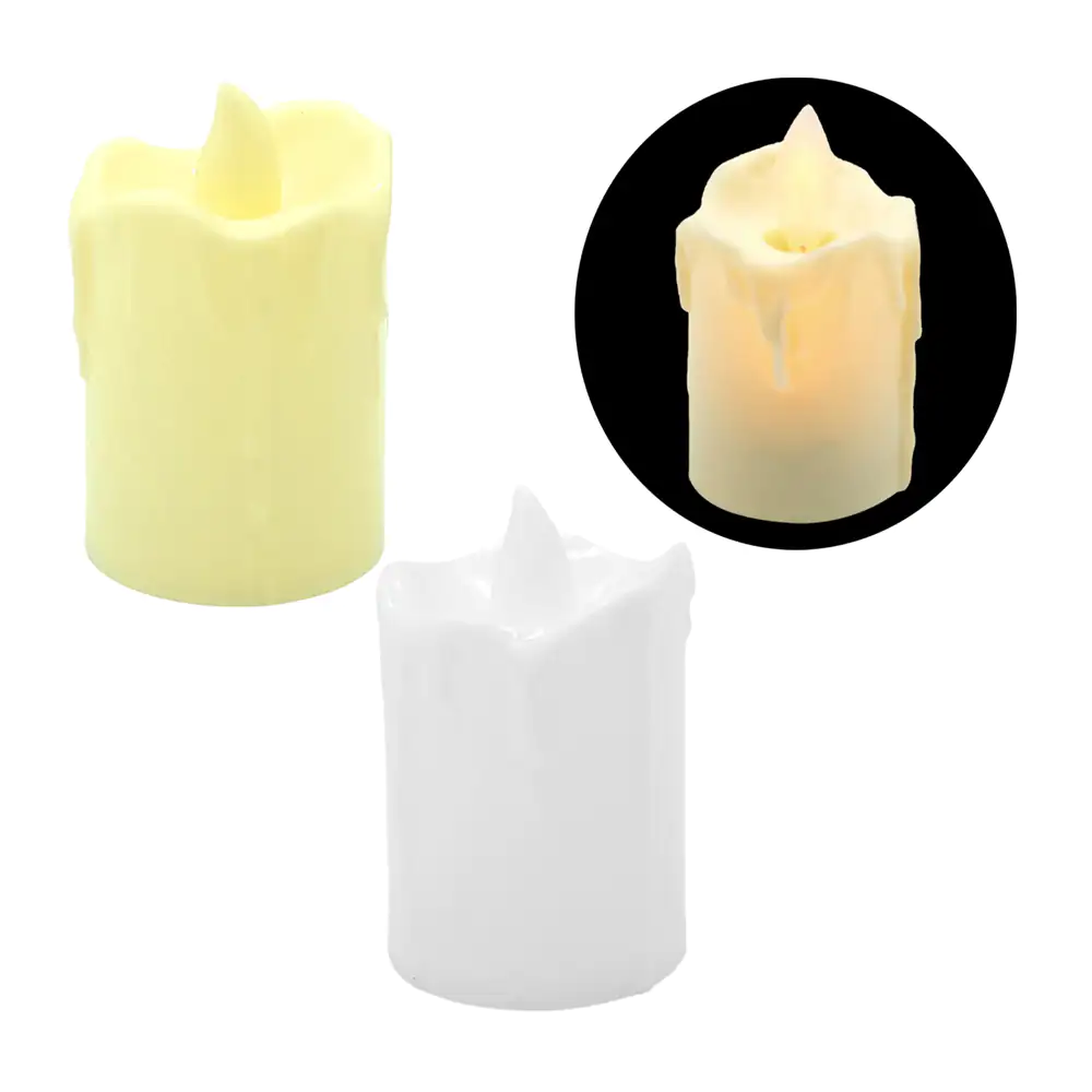 1pza Mini vela led con textura y luz cálida, 5cm, variedad de colores…