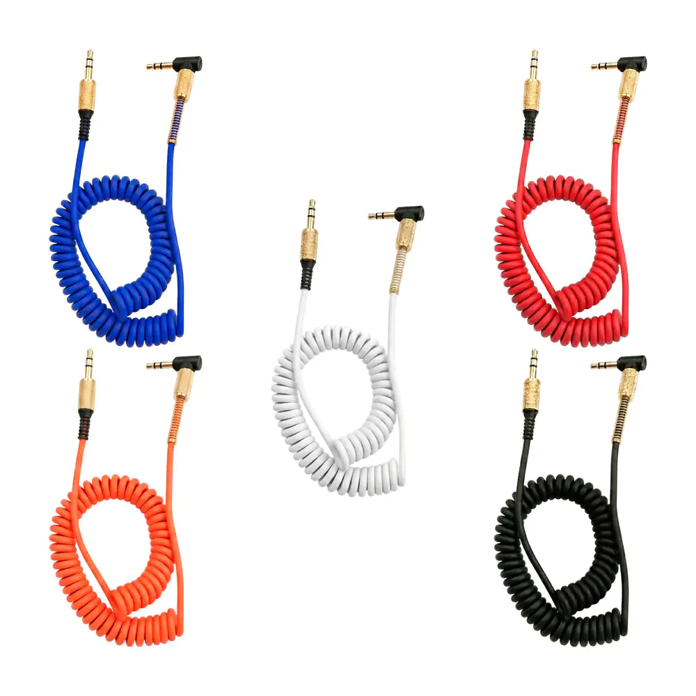 Cable auxiliar jack 3.5mm con diseño de espiral de 44cm hasta 160cm, …