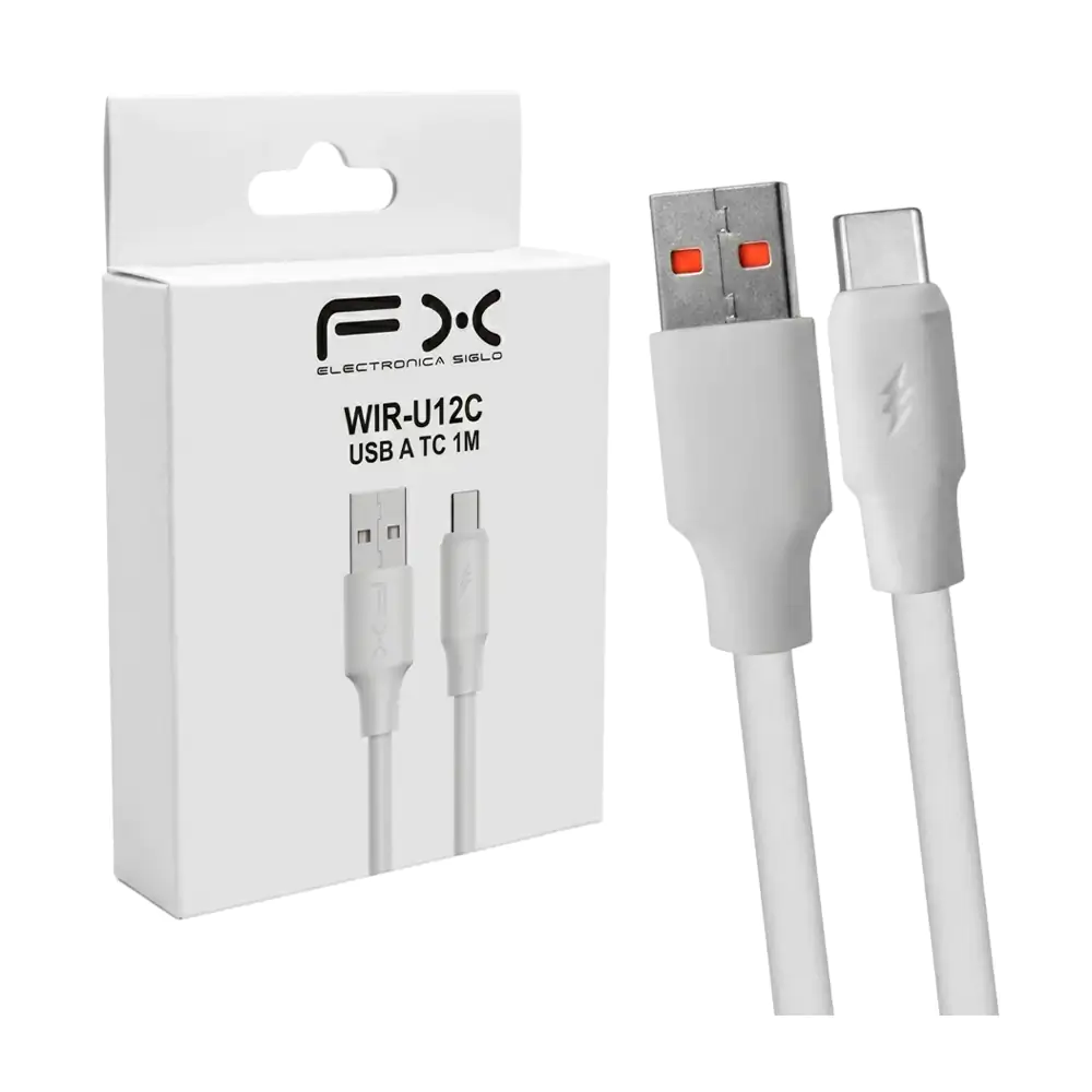 Cable usb a tipo c fx de 1m con carga rápida, 2.1a / wir-u12c