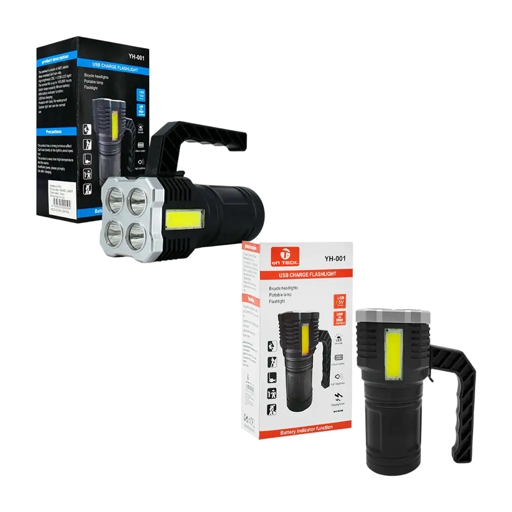 Lámpara recargable portátil con 4 leds de alta potencia / yh-001