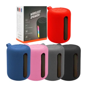 Bocina cilindríca bluetooth con puerto usb-tf y luces rgb, 5w, varied…