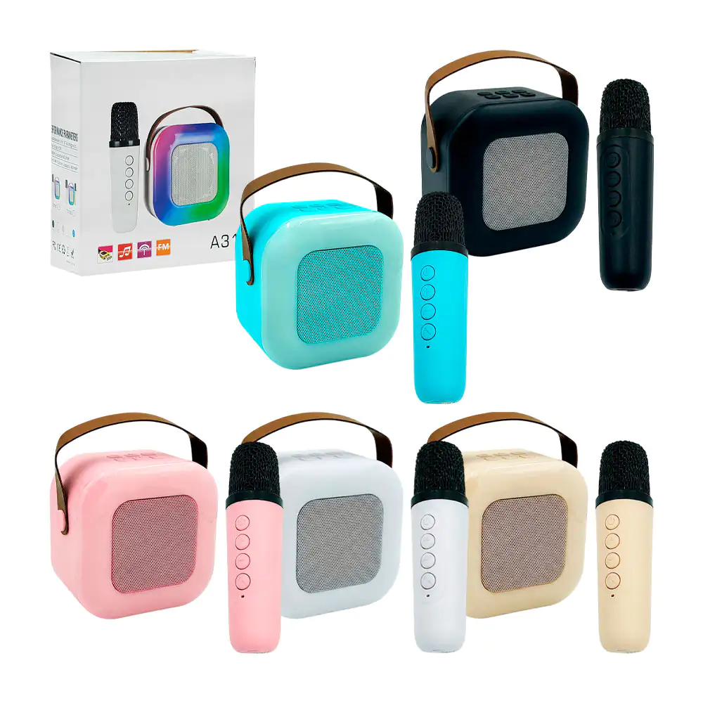 Mini bocina inalámbrica con luz rgb + micrófono con múltiples cambios…