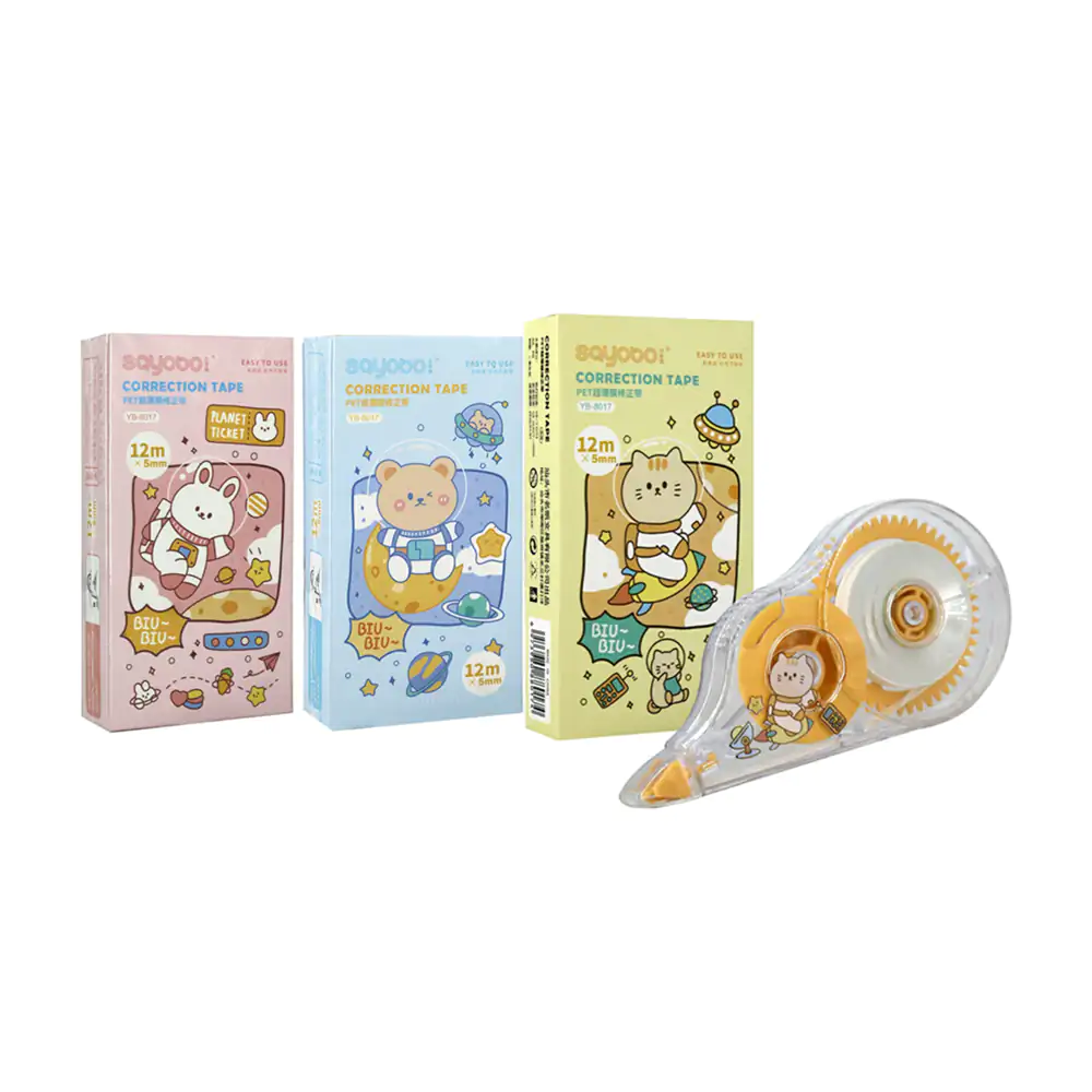 Corrector tape sayobo 5mmx12m con diseño, variedad de diseños / yb-80…
